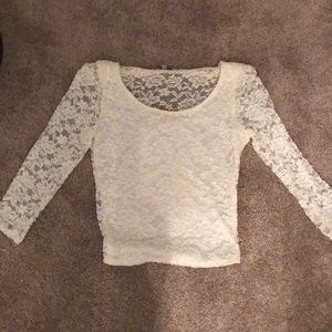 White lace long sleeve